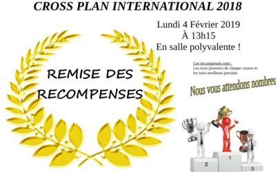 Remise des récompenses – Cross 2018