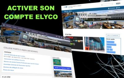 Activation de son compte Elyco/Téléservices