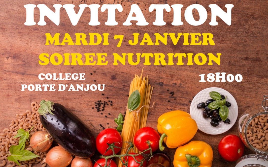 Invitation – Soirée nutrition – mardi 7 janvier