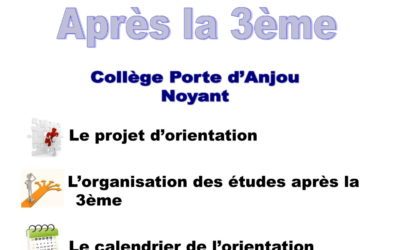 Diaporama d’information pour l’orientation en fin de 3e