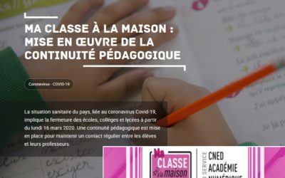 Dispositif « Ma classe à la maison » – CNED