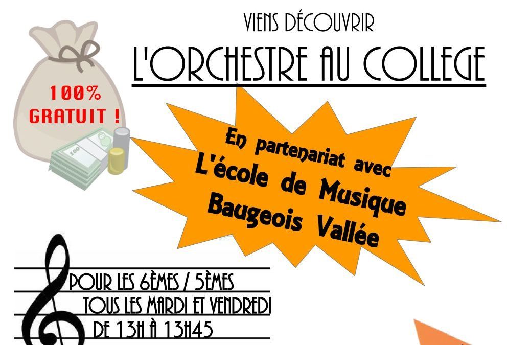 Affiche de « L’orchestre au collège »