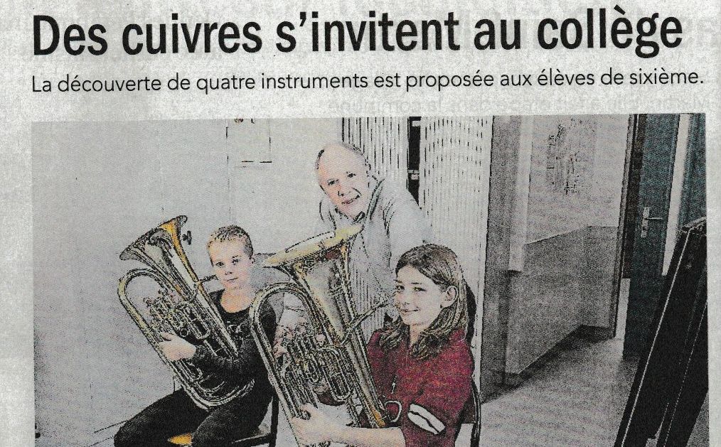 Projet musical – Article du journal « le Courrier de l’Ouest »