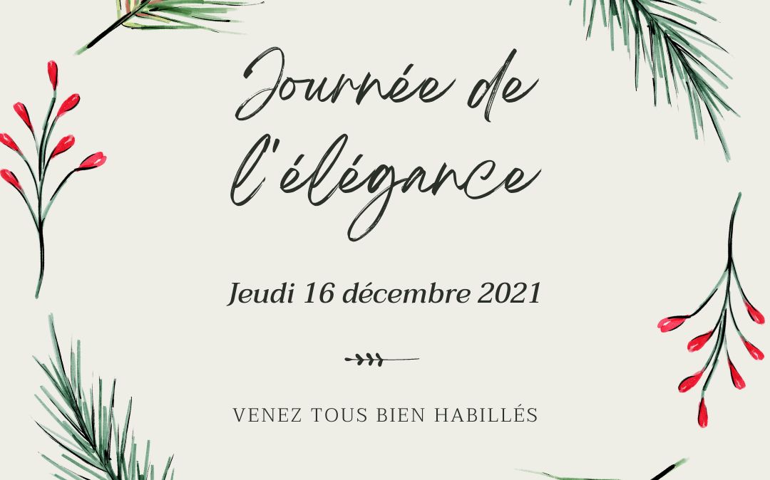 Journée de l’Elégance – 16 décembre 2021